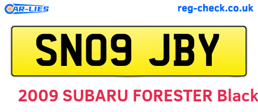 SN09JBY are the vehicle registration plates.