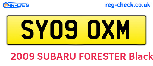 SY09OXM are the vehicle registration plates.