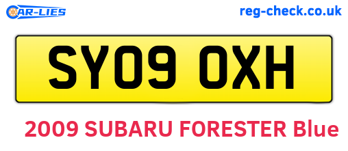 SY09OXH are the vehicle registration plates.