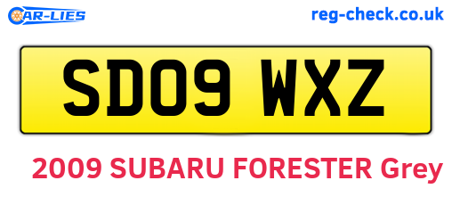 SD09WXZ are the vehicle registration plates.