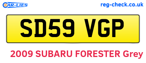 SD59VGP are the vehicle registration plates.