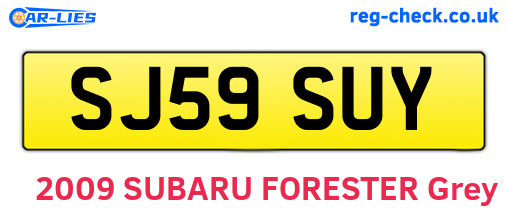 SJ59SUY are the vehicle registration plates.