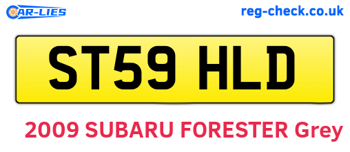 ST59HLD are the vehicle registration plates.