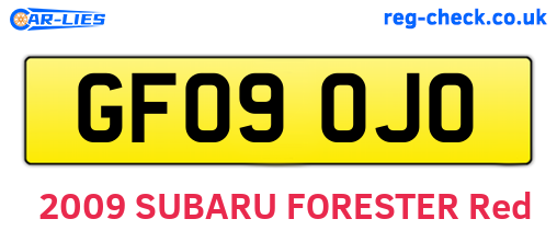 GF09OJO are the vehicle registration plates.