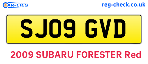 SJ09GVD are the vehicle registration plates.