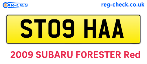 ST09HAA are the vehicle registration plates.