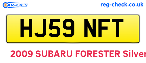 HJ59NFT are the vehicle registration plates.