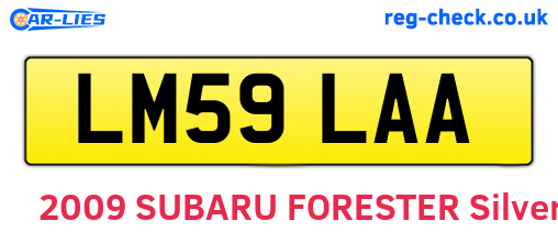 LM59LAA are the vehicle registration plates.