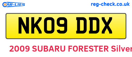 NK09DDX are the vehicle registration plates.