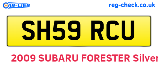 SH59RCU are the vehicle registration plates.
