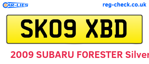 SK09XBD are the vehicle registration plates.