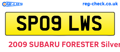 SP09LWS are the vehicle registration plates.