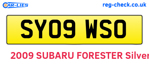 SY09WSO are the vehicle registration plates.