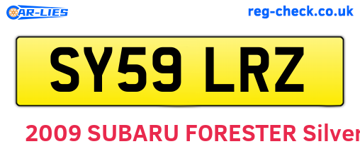 SY59LRZ are the vehicle registration plates.