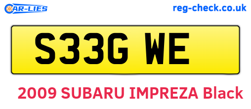 S33GWE are the vehicle registration plates.