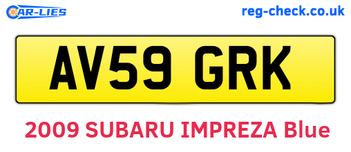 AV59GRK are the vehicle registration plates.