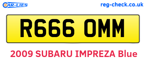 R666OMM are the vehicle registration plates.