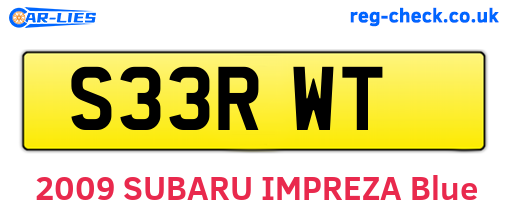 S33RWT are the vehicle registration plates.
