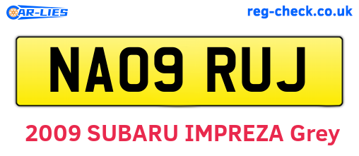 NA09RUJ are the vehicle registration plates.