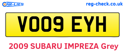 VO09EYH are the vehicle registration plates.