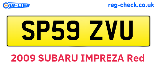 SP59ZVU are the vehicle registration plates.