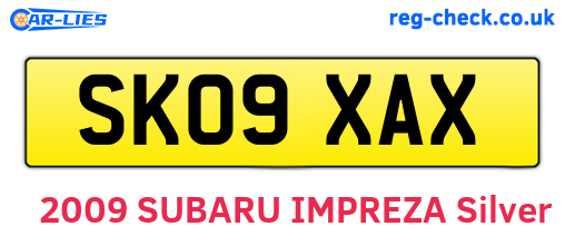 SK09XAX are the vehicle registration plates.