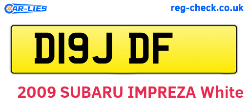 D19JDF are the vehicle registration plates.