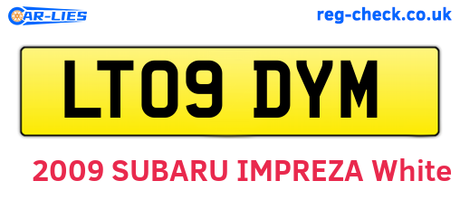 LT09DYM are the vehicle registration plates.