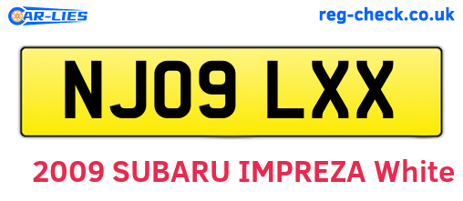 NJ09LXX are the vehicle registration plates.