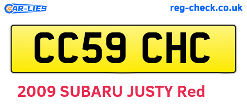 CC59CHC are the vehicle registration plates.