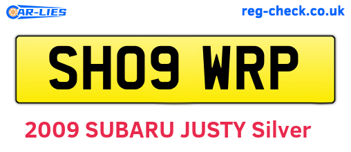 SH09WRP are the vehicle registration plates.