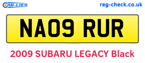 NA09RUR are the vehicle registration plates.