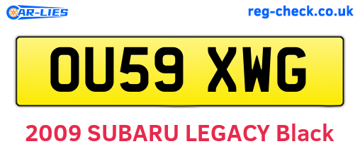 OU59XWG are the vehicle registration plates.