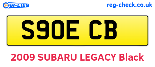 S90ECB are the vehicle registration plates.