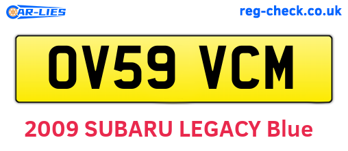 OV59VCM are the vehicle registration plates.