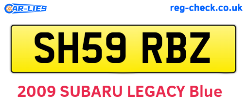 SH59RBZ are the vehicle registration plates.