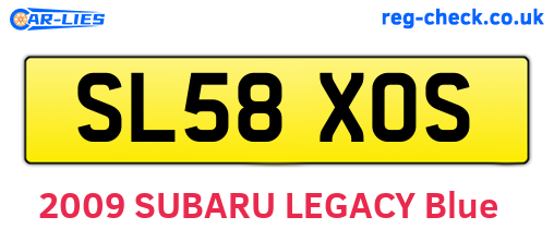 SL58XOS are the vehicle registration plates.