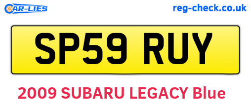 SP59RUY are the vehicle registration plates.