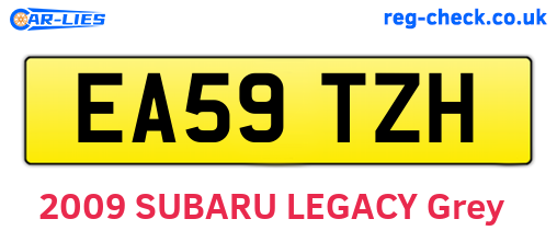 EA59TZH are the vehicle registration plates.