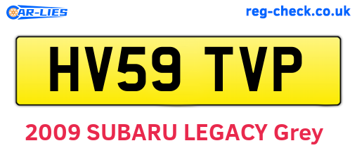 HV59TVP are the vehicle registration plates.