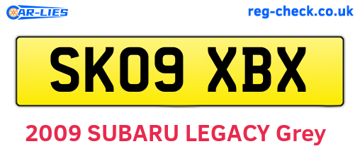 SK09XBX are the vehicle registration plates.