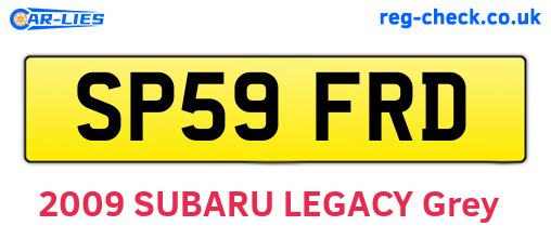 SP59FRD are the vehicle registration plates.