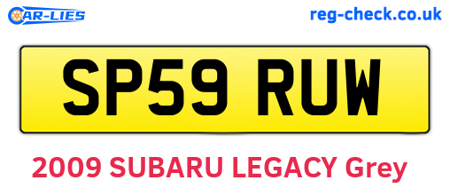 SP59RUW are the vehicle registration plates.