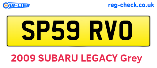SP59RVO are the vehicle registration plates.