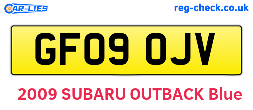 GF09OJV are the vehicle registration plates.