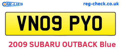 VN09PYO are the vehicle registration plates.