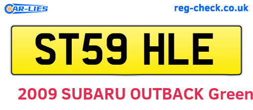 ST59HLE are the vehicle registration plates.