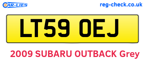 LT59OEJ are the vehicle registration plates.