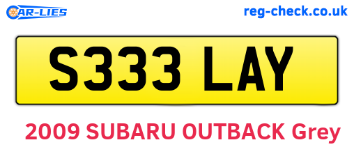 S333LAY are the vehicle registration plates.