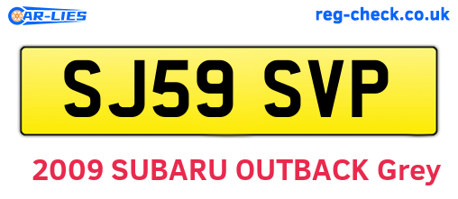 SJ59SVP are the vehicle registration plates.
